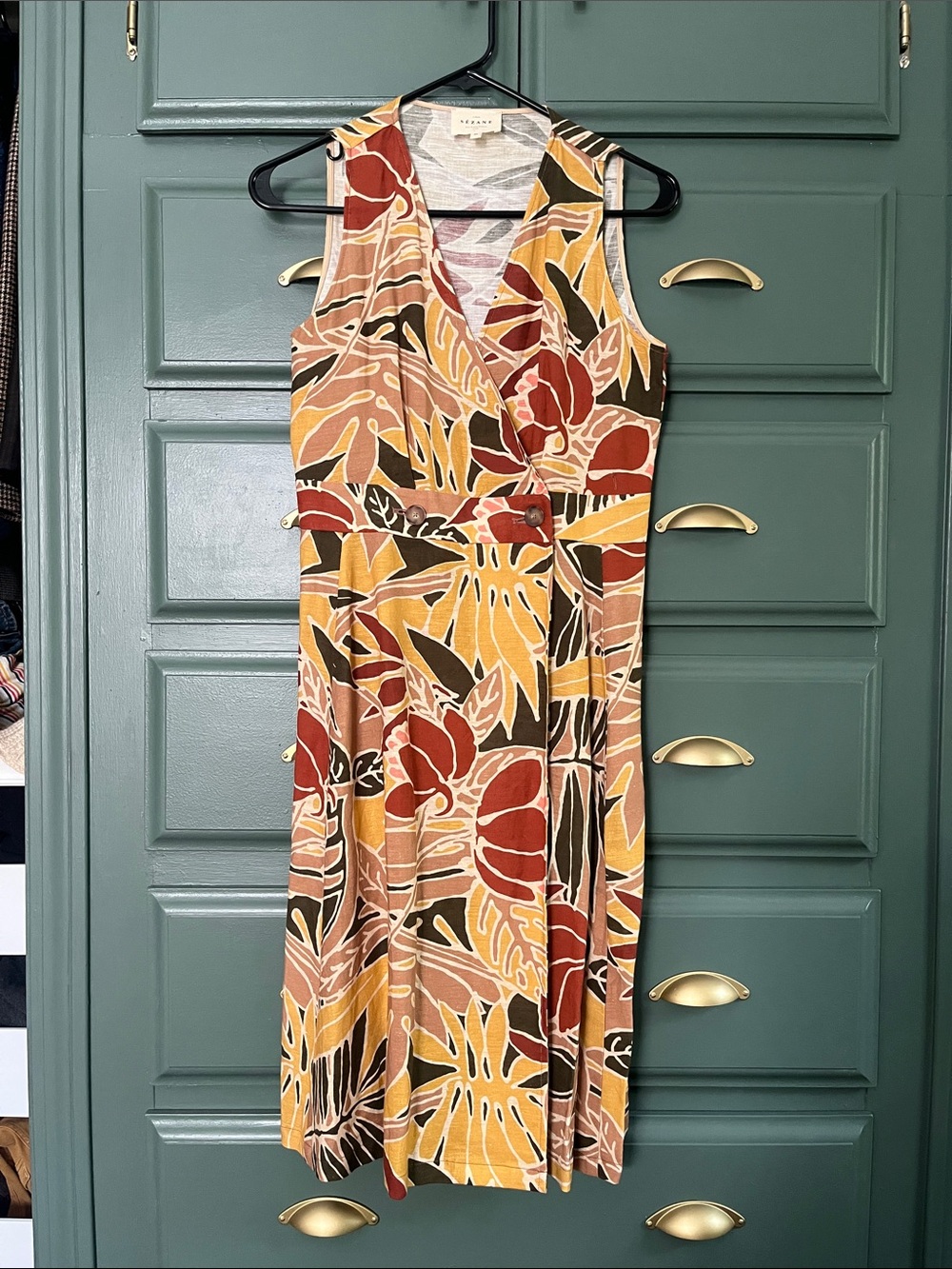 Sezane Mathilda Dress, Vicky Leaves Print